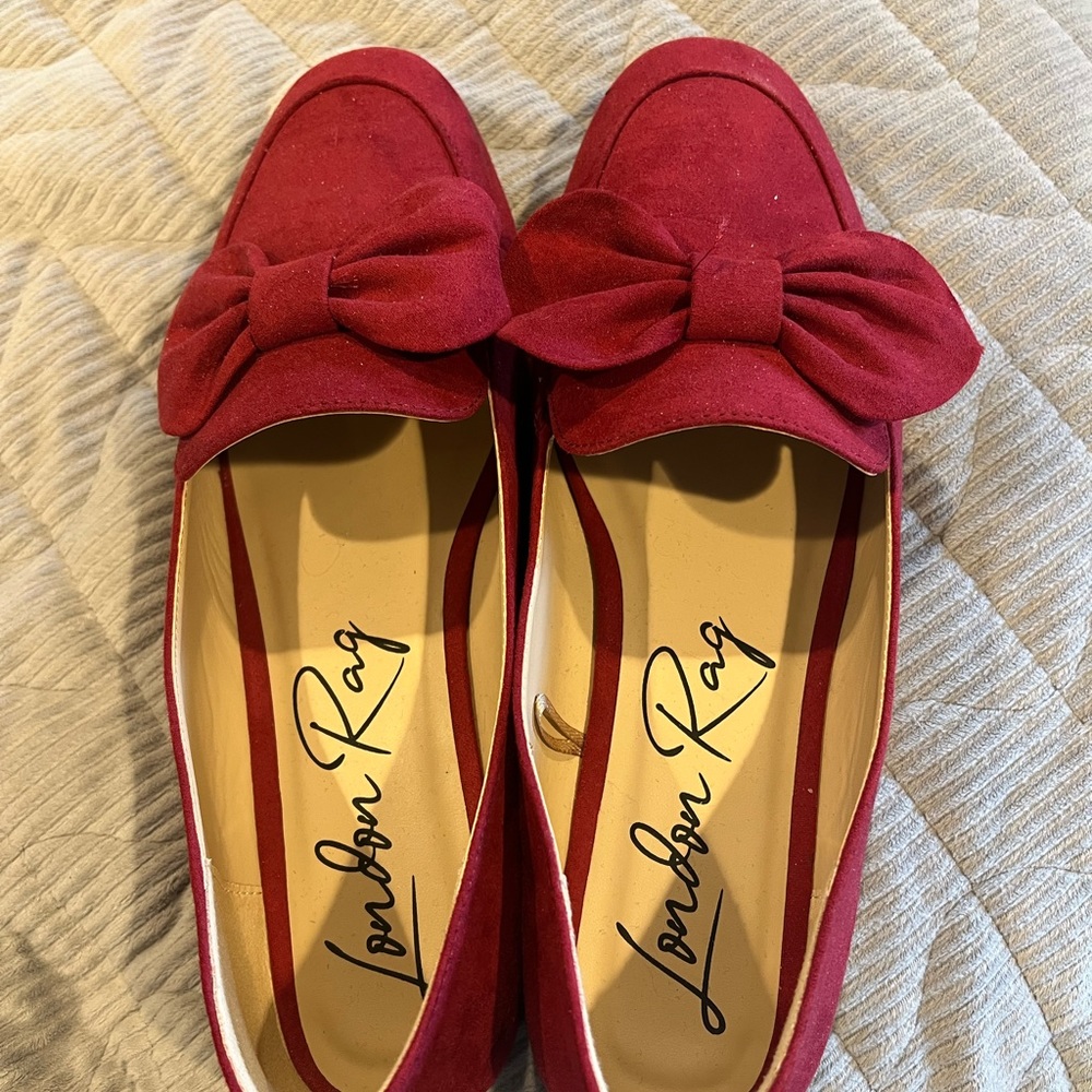 London rag suede flats-worn once
